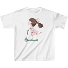 Tarz Yeri Unisex Çocuk Baskılı T-Shirt - Beyaz