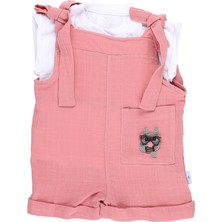 Mimbo Kids Kız Bebek Askılı Tulum ve Tişört 2li Takım