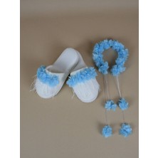 Ana Kuzusu Özel Tasarım Lohusa Terlik Taç Seti 1LT02