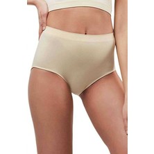 Blitz Deal Findit Kadın Yüksek Bel Dikişsiz Iz Yapmaz Slip Külot Ten