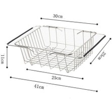 Gx Lavabo Drenaj Rafı Paslanmaz Çelik Drenaj Sepeti Lavabo Kase Geri Çekilebilir Drenaj Sepeti Mutfak Bulaşıklık Depolama (Yurt Dışından)