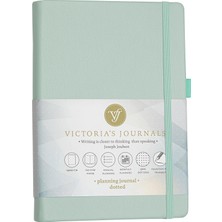 Victoria's Journals Sert Kapak Planlayıcı Noktalı Defter 14 x 20 cm Yeşil