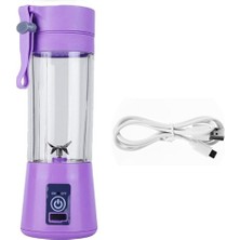 Go İthalat Şarjlı Portatif El Blenderi 380 ml USB Kablolu Mor (2818)