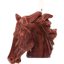 Missi Dekoratif At Kafası Mum Kahverengi