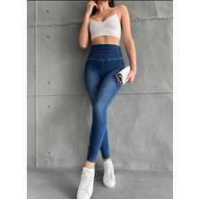 The Bark Jean Kadın Pantolon Tayt 1000 Mavi
