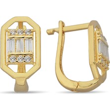 ÇGK KUYUMCULUK Baget Taşlı Altın Küpe CGKKP013