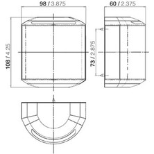 Aqua Signal 43 Serisi Pruva Ledli Seyir Feneri 12/24V Siyah