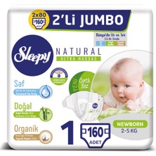 Sleepy Natural Fırsat Bebek Bezi 1 Numara 160 Adet