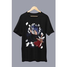Fuddy Moda Oversize Naruto Konan Baskılı T-Shirt, Unisex Anime Baskılı Tişört