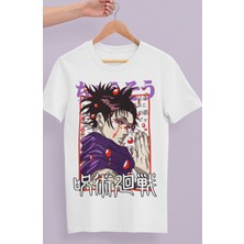 Fuddy Moda Oversize Jujutsu Kaisen Choso Baskılı T-Shirt, Unisex Anime Baskılı Tişört