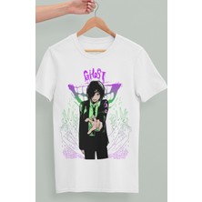 Fuddy Moda Oversize Chainsaw Man Himeno Baskılı T-Shirt, Unisex Anime Baskılı Tişört
