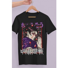 Fuddy Moda Oversize Jujutsu Kaisen Choso Baskılı T-Shirt, Unisex Anime Baskılı Tişört