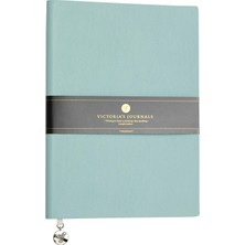 Victoria's Journals Smyth Classic Esnek Kapak Çizgili Defter, 14.8X21 cm -Açık Mavi