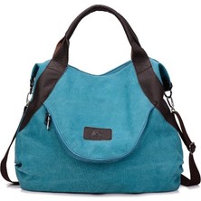 Honghong Şık Basit Kadın Çantası Büyük Kapasiteli Bayan Kanvas Çanta Tote Çanta Moda Çanta Tek Omuz Messenger Çanta (Yurt Dışından)