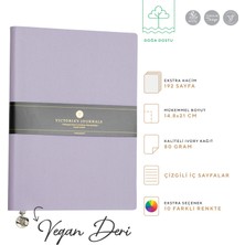 Victoria's Journals Smyth Classic Esnek Kapak Çizgili Defter, 14.8X21 cm -Lila