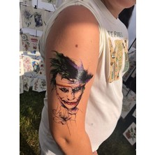 Tattoo Gerçekci Geçici Renkli Joker Dövme Sahte Etiket Kadın Erkek Kol Bacak