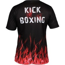 Dosmai Dijital Baskılı Kick Boks Bisiklet Yaka Spor T-shirt Kbt083