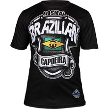 Dosmai Dijital Baskılı Capoeira Bisiklet Yaka Spor T-shirt Cat017