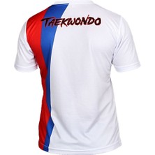 Dosmai Dijital Baskılı Taekwondo Bisiklet Yaka Spor T-shirt Tkt126