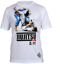 Dosmai Dijital Baskılı Jiu Jitsu Bisiklet Yaka Spor T-shirt Jit008