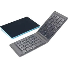 Coverzone Mini Katlanabilir Bluetooth Klavye Taşınabilir iPhone iPad Mac Android Windows Ios Için Ince Katlanabilir Seyahat Taşıması Kolay Ingilizce Q Keyboard Siyah ZR672