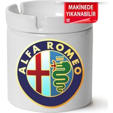 Alfa Romeo Logo Baskılı Porselen At-Söndür Küllük (Kl-Otmbl-Ar)