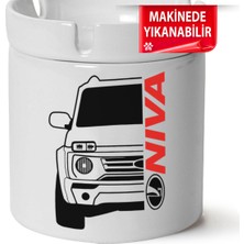 Lada Niva Baskılı Porselen At-Söndür Küllük (Kl-Otmbl-Ld)