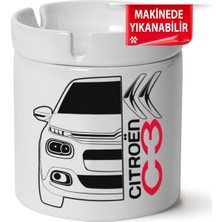 Çakılap Citroen C3 Baskılı Porselen At-Söndür Küllük (Kl-Otmbl-Ctrn)