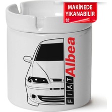 Çakılap Fiat Albea Baskılı Porselen At-Söndür Küllük (Kl-Otmbl-Fiat)