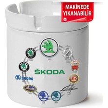 Çakılap Skoda Logo Baskılı Porselen At-Söndür Küllük (Kl-Otmbl-Skd)