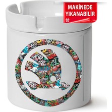 Çakılap Skoda Logo Baskılı Porselen At-Söndür Küllük (Kl-Otmbl-Skd)