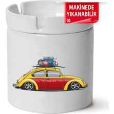 Çakılap Vw Beetle Baskılı Porselen At-Söndür Küllük (Kl-Otmbl-Vw)
