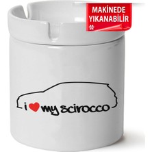 Çakılap Vw Scirocco Baskılı Porselen At-Söndür Küllük (Kl-Otmbl-Vw)