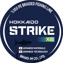 Hokkaido Strike X8-0.14 mm 8 Katlı 300 Metre Multicolour,çok Renkli Ip,örgü,ipek Misina