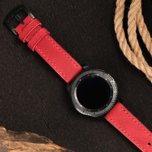 Vagave Hakiki Deri Saat Kordonu 22MM Omega Fossil Diesel Lacoste Casio Armani Tissot Nacar Klasik Saat Kordonu Deri Kayış Kırmızı