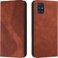 YH Market Samsung Galaxy A71 4g Manyetik Folio Kapak Cüzdan Kickstand Pu (Yurt Dışından)