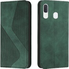 YH Market Samsung Galaxy A20/A30 Folio Kapak Manyetik Cüzdan Kickstand Kart (Yurt Dışından)