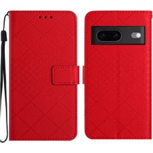 YH Market El Kayışı Cüzdan Pu Deri Kart Yuvası ile Google Pixel 7A Için Flip Case (Yurt Dışından)