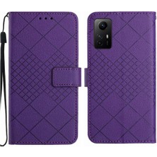 YH Market Xiaomi 12 Için Flip Case Cüzdan Pu Deri Elmas Kabartmalı Manyetik Kapak (Yurt Dışından)