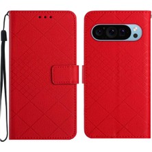 YH Market El Kayışı Elmas Kabartmalı Cüzdan ile Google Piksel 9 Pro Için Flip Case (Yurt Dışından)