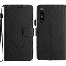 YH Market Sony Xperia 1 V Elmas Kabartmalı Manyetik Kapak Için Flip Case Cüzdan Pu (Yurt Dışından)