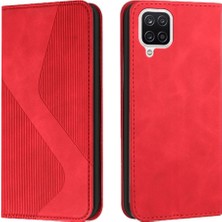 YH Market Samsung Galaxy A12/M12 Cüzdan Kickstand Pu Deri Manyetik Kart (Yurt Dışından)