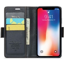 YH Market IPhone Xs Max Cüzdan Durumda Anti Dolandırıcılık Kart Yuvası Kickstand (Yurt Dışından)