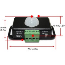 Elektromall 12-24V AYARLI PIR HAREKET SENSÖR MODÜLÜ