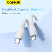 Baseus Pudding Serisi İPhone 14 13 12 11 x 7 8 Serileriyle Uyumlu 20W Type-C to iPhone Uyumlu Hızlı Şarj ve Data Aktarım Kablosu