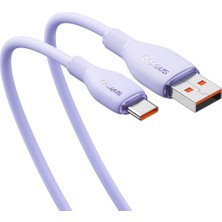 Baseus Pudding Serisi Usb to Type-C kablo 100 Watt 100 WATT Samsung , Huaweii , Xiaomi , Oppo uyumlu 6 AMPER Süper Hızlı Şarj ve Data Aktarım Kablosu MOR