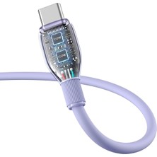 Baseus Pudding Serisi Usb to Type-C kablo 100 Watt 100 WATT Samsung , Huaweii , Xiaomi , Oppo uyumlu 6 AMPER Süper Hızlı Şarj ve Data Aktarım Kablosu MOR