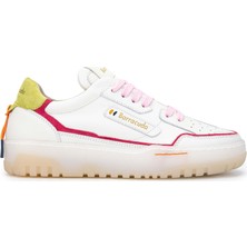 Barracuda Kadın  Deri Beyaz Sneakers & Spor Ayakkabı 511 BD1396B Bn Ayk Y24 Whıte/flmng/orts