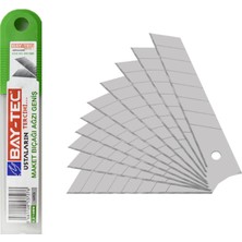 Bay-Tec Geniş Maket Bıçağı Yedeği 18 mm 10 Lu 1 Tüp (MK1560)