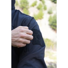 Wolftrap Tactical Softshell Mont Siyah, 7 Cepli Rüzgar Geçirmez Softshell Mont, Outdoor Siyah Mont